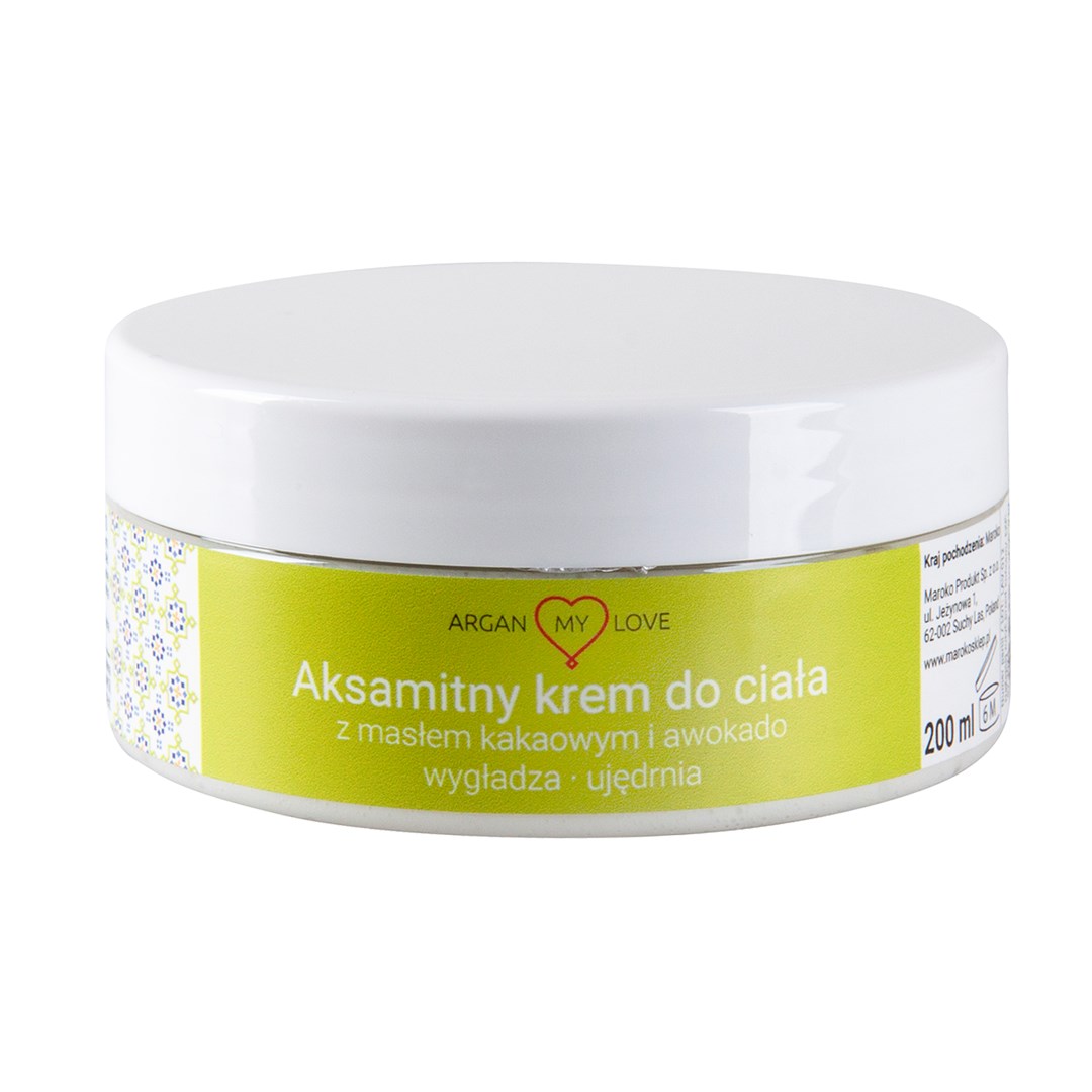 AKSAMITNY KREM DO CIAŁA MASŁO KAKAOWE I AWOKADO 200ml