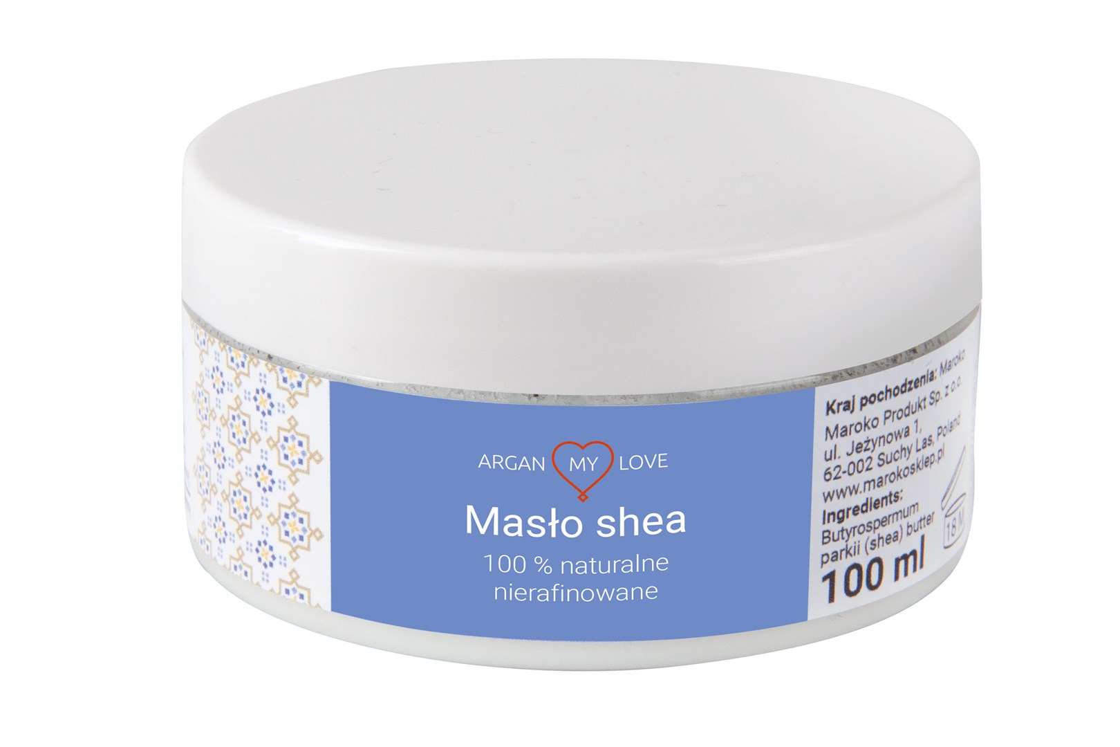 MASŁO SHEA KOSMETYCZNE 100ml NIERAFINOWANE, TŁOCZONE NA ZIMNO