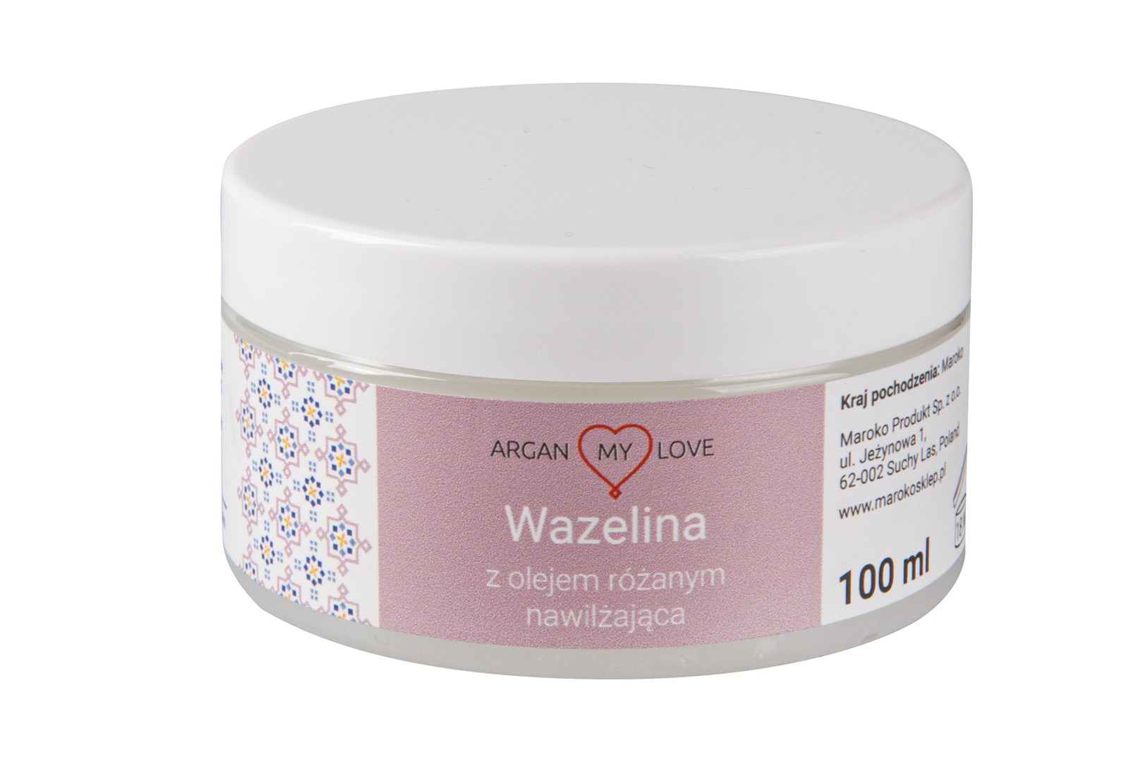 WAZELINA KOSMETYCZNA Z OLEJKIEM RÓŻANYM 100ml