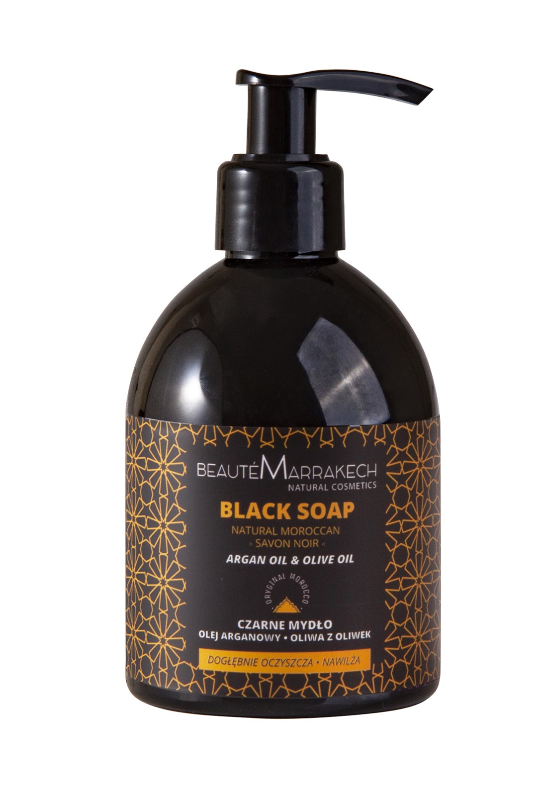 CZARNE MYDŁO Z OLEJEM ARGANOWYM W PŁYNIE 250ml pompka