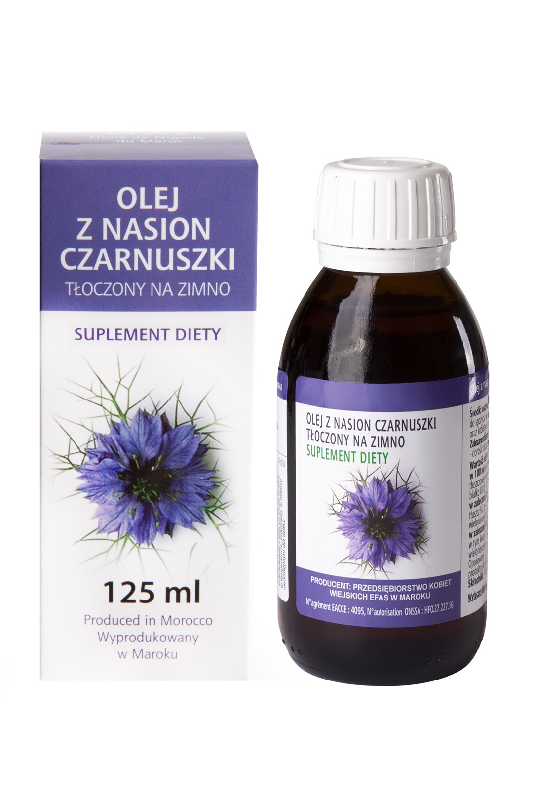OLEJ Z NASION CZARNUSZKI 125ml SUPLEMENT DIETY SPOŻYWCZY