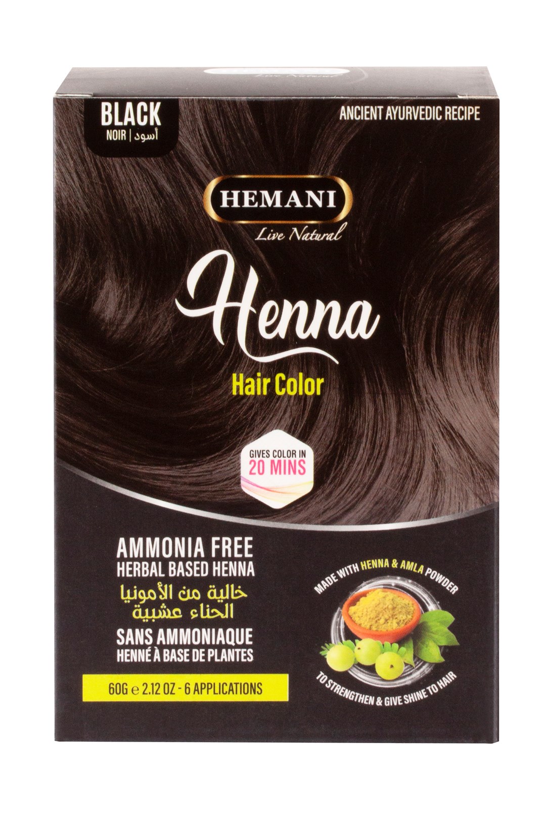 NATURALNA HENNA DO WŁOSÓW CZARNA 60g
